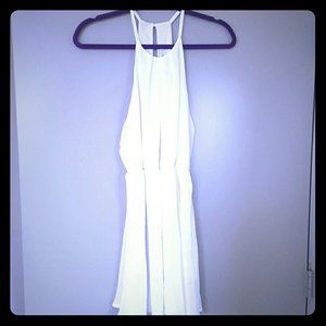 Drop armhole, white dress - S